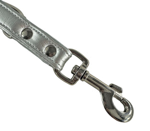 Summer Special - Silver Art Leather Leash